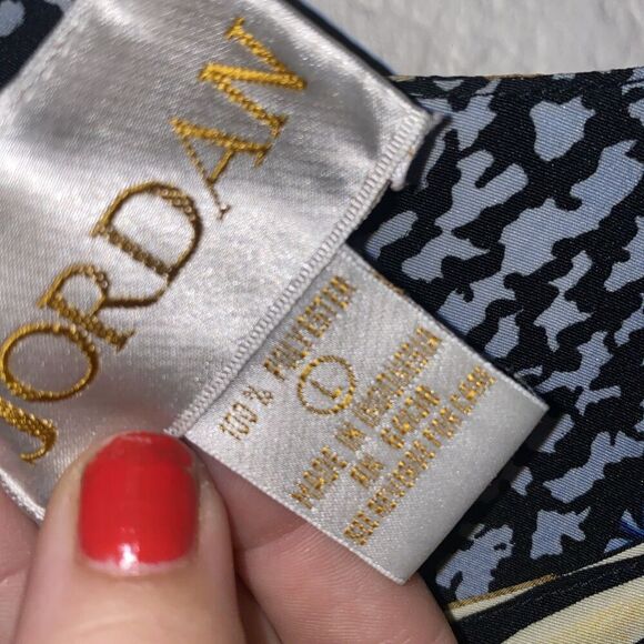 Jordan 90s Y2K Reversible Sleeveless Boat Neck Top Animal Print Floral Large - Picture 6 of 7